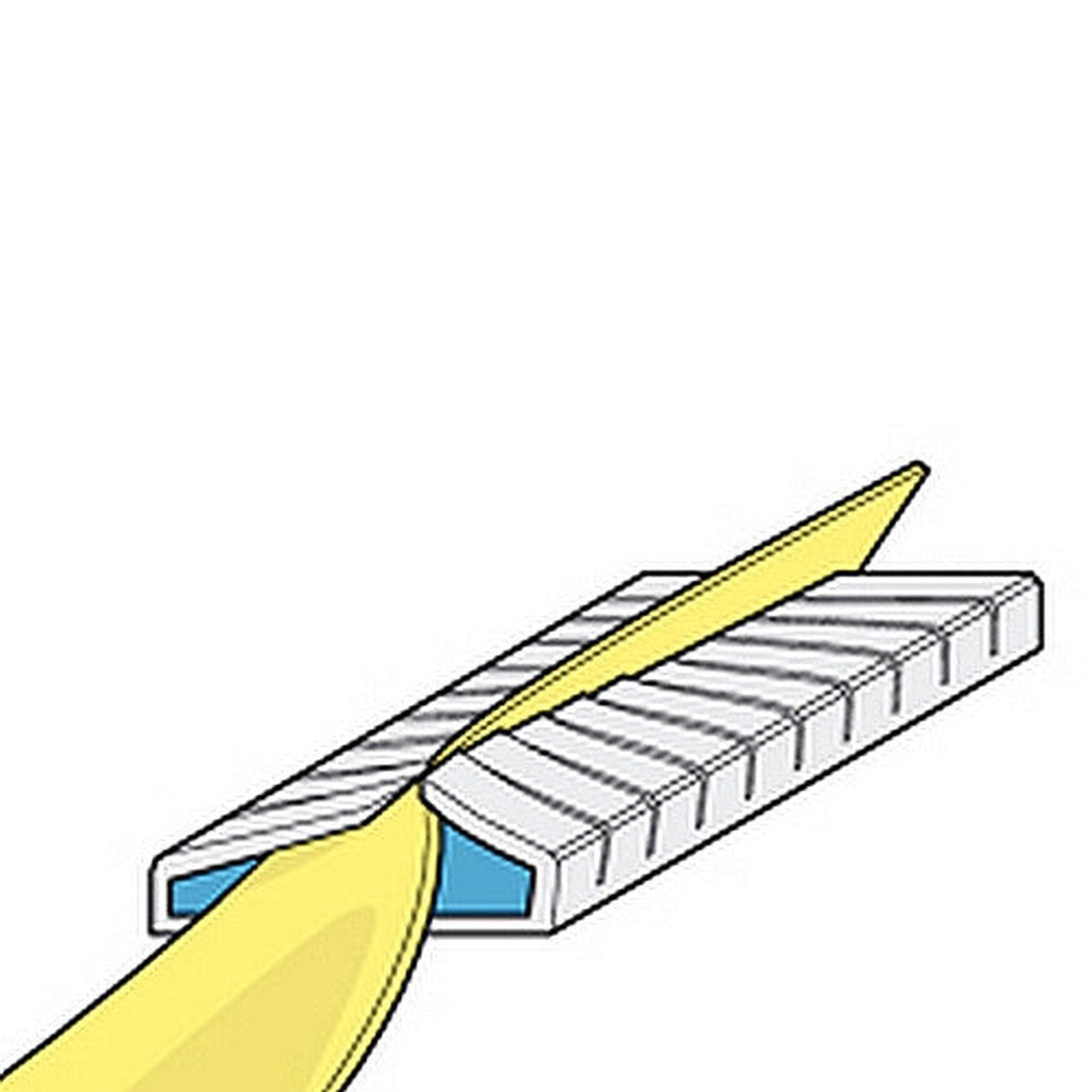 PU - ochrana na ostré hrany POLYTEX - FLEXOCLIP, modra - PFEIFER