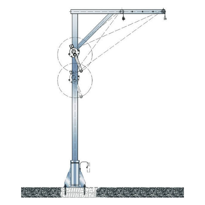 Otočný žeriav 4551.0,3 4571.0,3, nosnosť 300kg, 700-1300mm