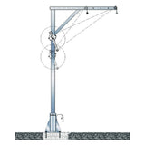 Otočný žeriav 4551.0,3 4571.0,3, nosnosť 300kg, 700-1300mm