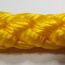 PPV 14mm lano pletené bez jadra, žlté, pevnosť 3210kg, max. 100m