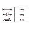 Upínacia guma plochá bez hákov, 50kg, l = 1,1 m, 2-PACK